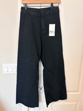 Zara Mariner Black Jeans NWT